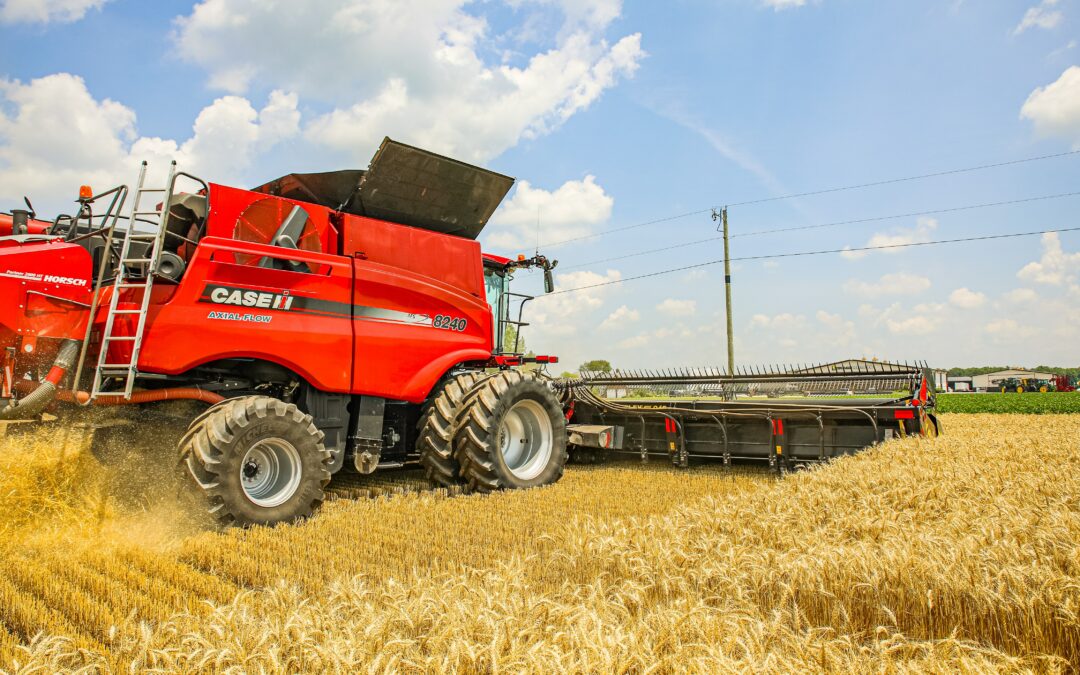 Case IH Combine in a field