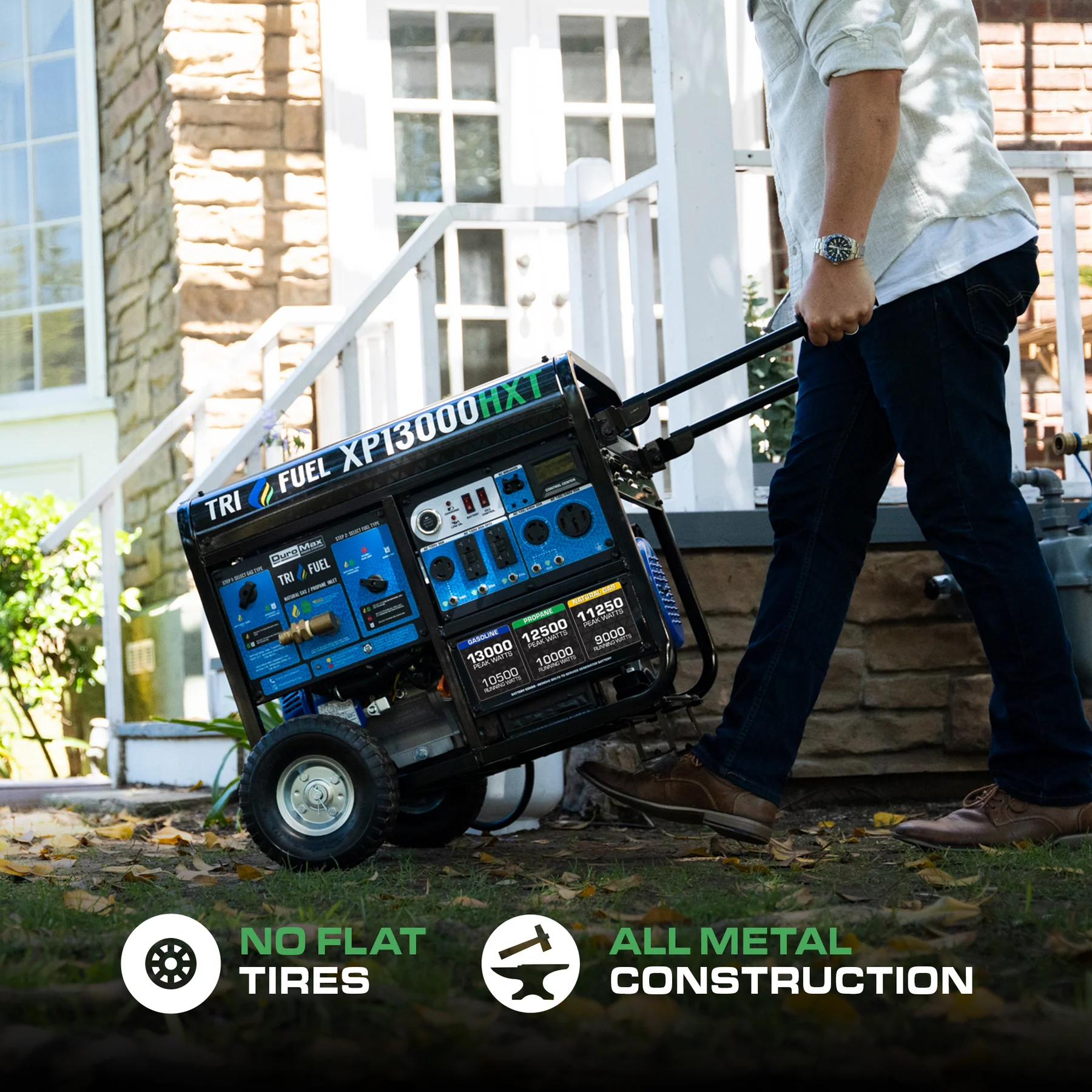 DuroMax XP13000HXT 13,000 Watt Tri Fuel Portable Generator w/ CO Alert - Image 11