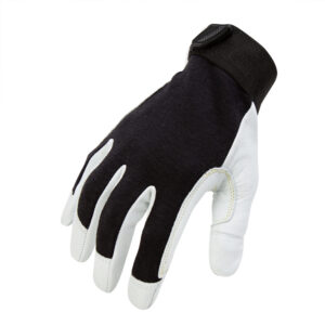 212 Performance Fire Resistant Leather Palm Cut 5 Welder and Fabricator Gloves in Black and White, 3X-Large