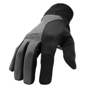 212 Performance Touchscreen Compatible Silicone Palm Economy Tundra Jogger Gloves in Gray and Black, 3X-Large