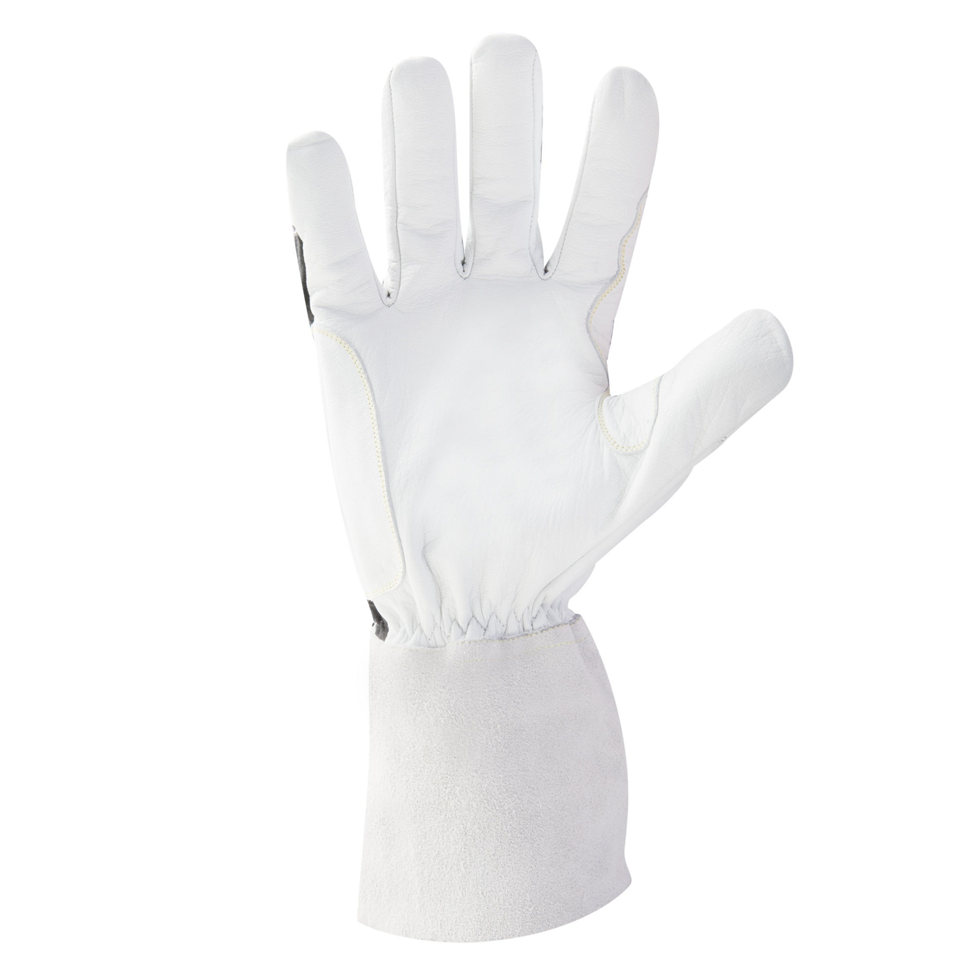 212 Performance ARC Economy TIG Cut 5 Resistant Goatskin Welding Gloves in White and Black, 3X-Large - Image 2