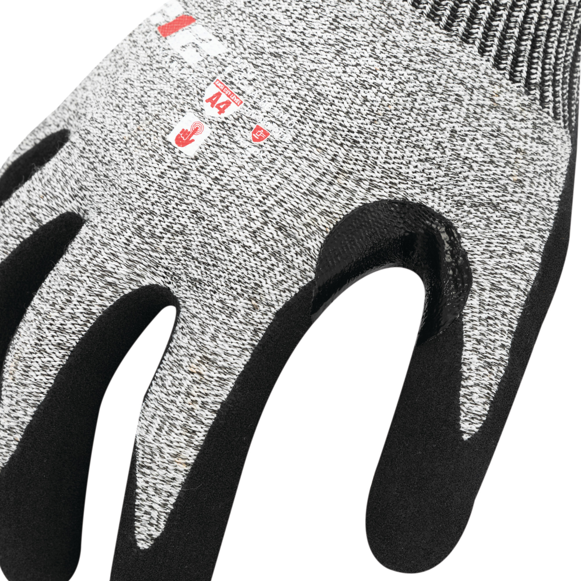 212 Performance Heavy-Duty Seamless Sandy Gripped Nitrile ANSI Cut 4 Resistant Gloves in Gray and Black (12-Pack), XX-Large - Image 4