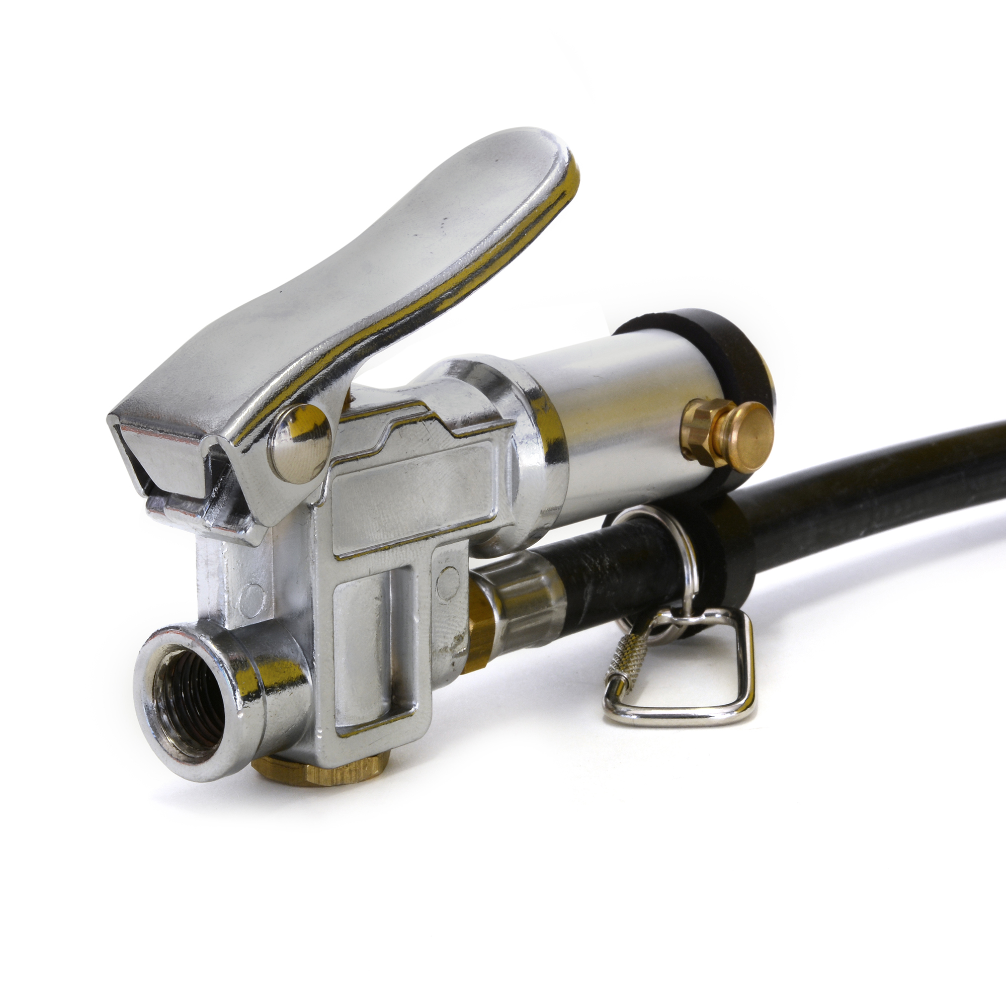 Air Inflator Body with 18-Inch Reinforced Rubber Whip Hose and Quick Release Swivel Tip