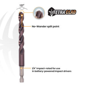 15-Piece Hex Shank Drill Bit Set