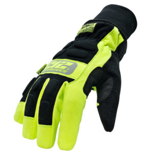 212 Performance Waterproof Fleece Lined Impact Protective Tundra Winter Work Gloves in Black and Hi-Viz Yellow, 3X-Large
