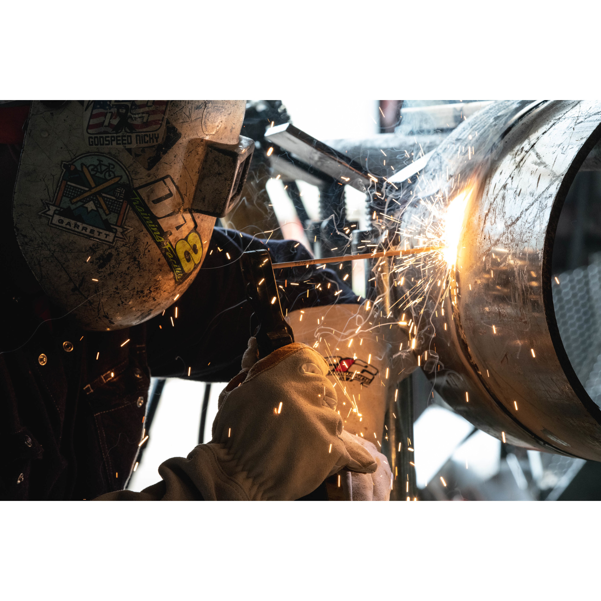 212 Performance ARC Premium Stick Welding Gloves in White and Tan, XX-Large - Image 6