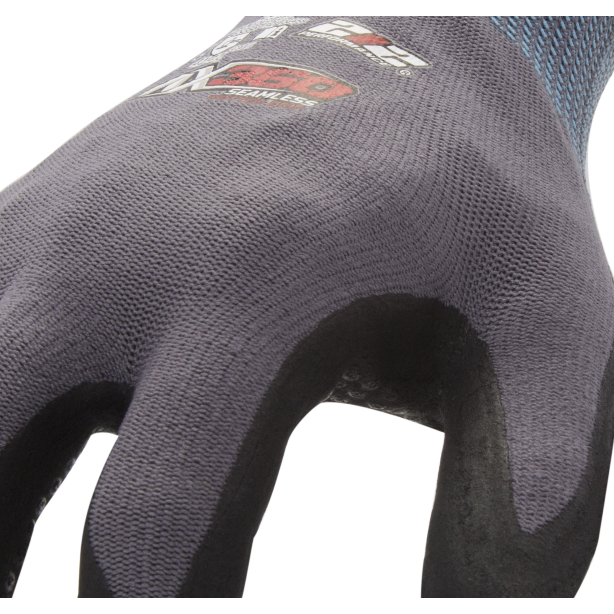 212 Performance AX360 Dotted Grip Nitrile-dipped Work Gloves in Black and Gray, 12-Pair Bulk Pack, XX-Large - Image 4