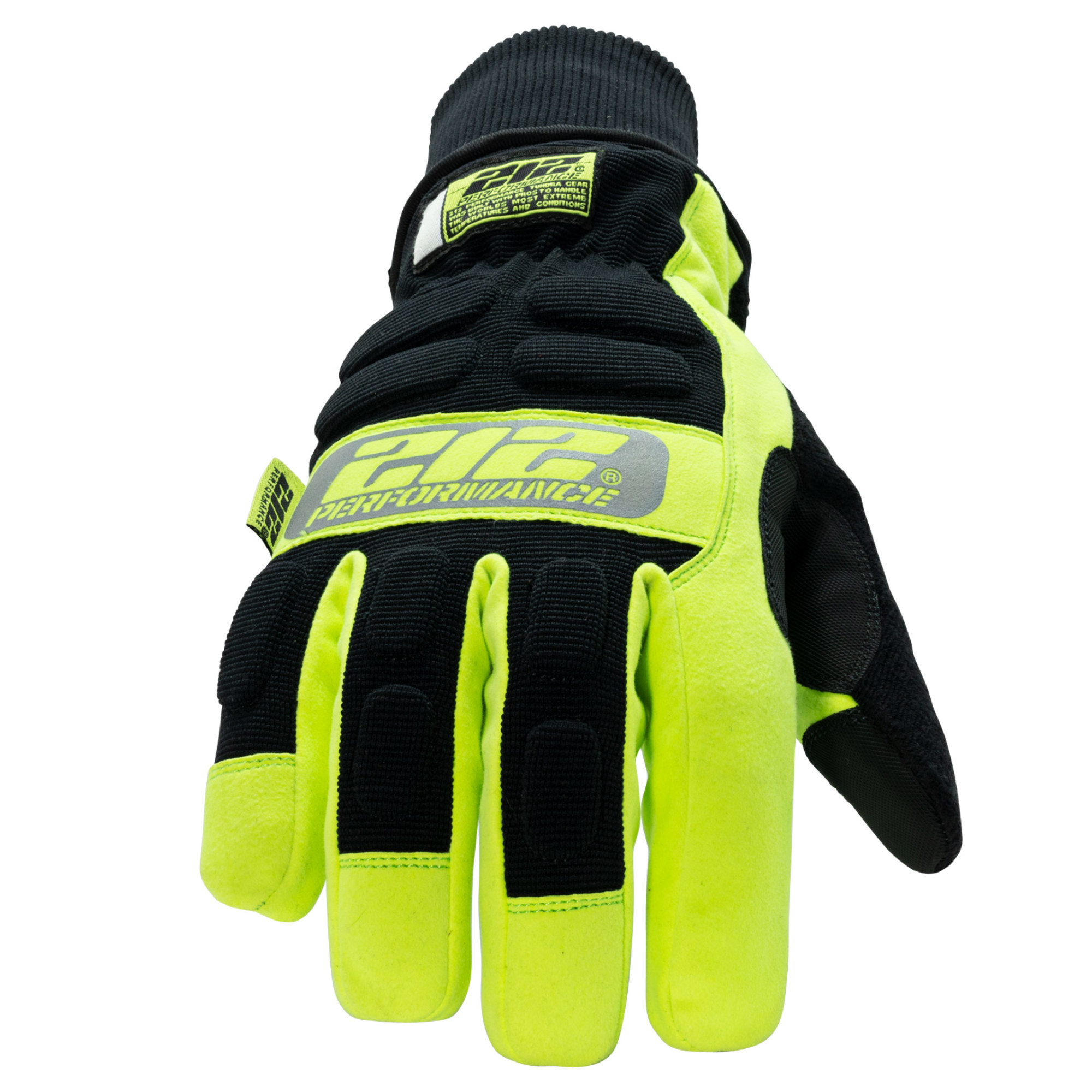 212 Performance Waterproof Fleece Lined Impact Protective Tundra Winter Work Gloves in Black and Hi-Viz Yellow, 3X-Large - Image 3
